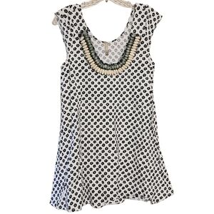 Free People | Women's Floral Print Wood Bead Neck Tunic Top (Size Small)